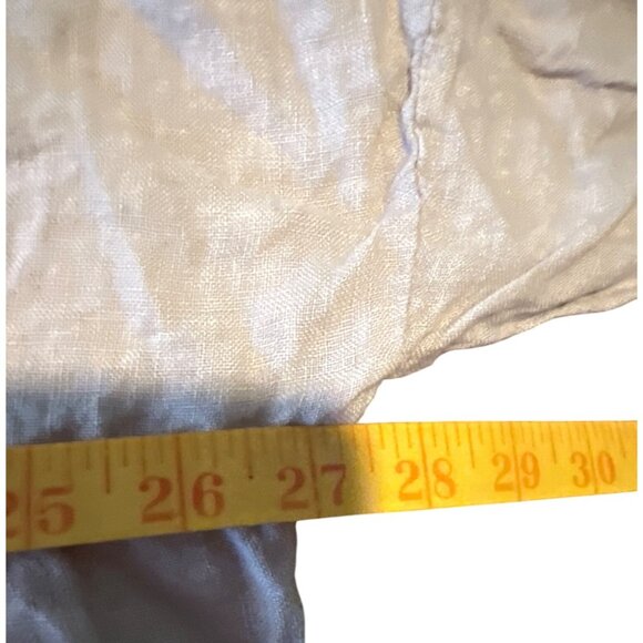 Saga Womens Beige 100% Linen Buttoned Babydoll Tunic Top  Italy 3/4 Sleeve - Picture 3 of 7